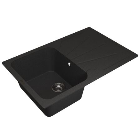 Кухонная мойка Uperwood Quartz Premium UPD-04 3910202115 80х50 цвет черный поверхность матовая