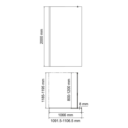 Душевая перегородка WasserKRAFT Rossel 28W 28W46 110x200 стекло прозрачное 8 мм - фото 3