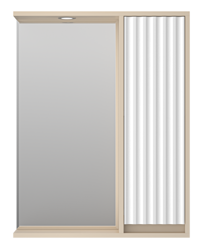 Зеркало-шкаф Brevita Balaton BAL-04065-03-01П 63х14х80 подвесной цвет белый/бежевый - фото 2 Зеркало-шкаф Brevita Balaton BAL-04065-03-01П 63х14х80 подвесной цвет белый/бежевый - фото 2