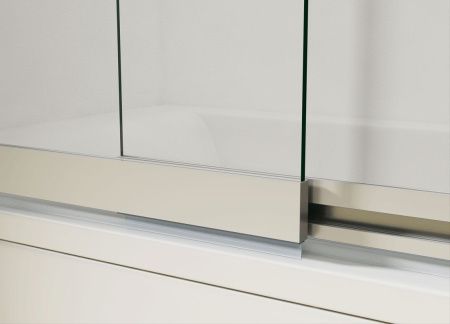 Душевая шторка на ванну Vincea VSB-1E VSB-1E100CG 100х145 стекло тонированное профиль хром ориентация универсальная