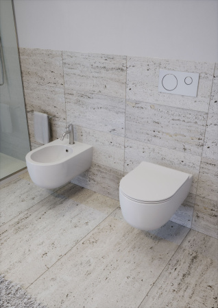 Унитаз подвесной Olympia Milady MILSET01 белый глянцевый с сиденьем микролифт безободковый