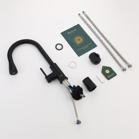 Смеситель для кухни Splenka S203 S203.49.06 на мойку черный