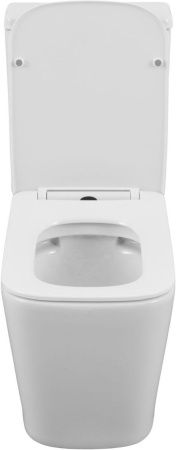 Чаша унитаза напольная Logan 00331874 цвет белый с сиденьем микролифт без бачка безободковая каскадный смыв