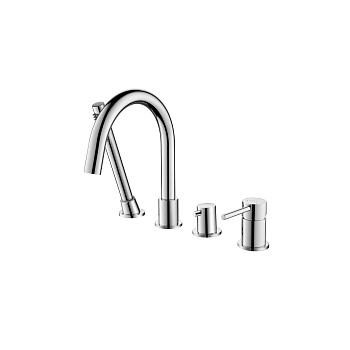 Смеситель Aquatek ЕВРОПА AQ1348CR на борт ванны хром без термостата