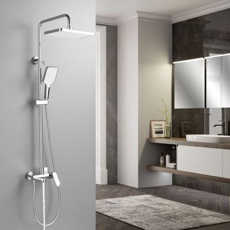 Душевая стойка Shevanik S4536 настенная цвет хром