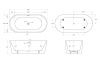 Ванна акриловая BelBagno BB416-2000-850 200х85 отдельностоящая овальная с ножками
