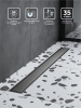 Душевой лоток BelBagno MARINO BB-LD-MARINO-60-GM 65х10 оружейная сталь