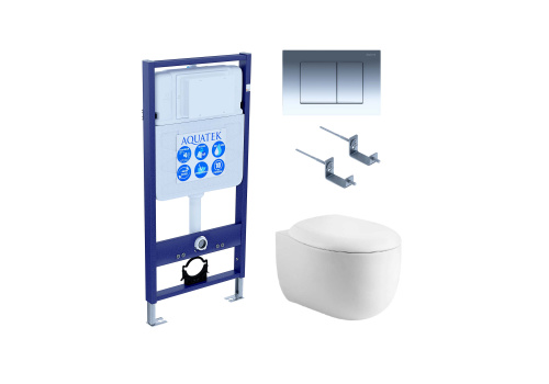 Сет унитаз + инсталляция Aquatek SET AQUATEK АЛЬТАИР cm-010 4в1