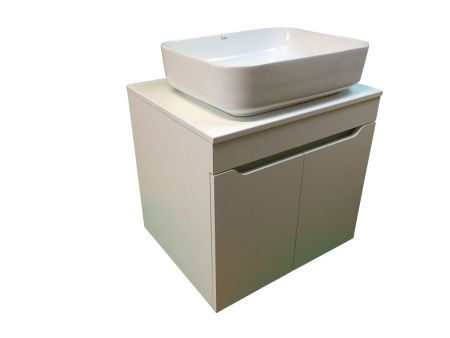 Тумба с раковиной Sintesi STL.W7019_SIN-LVB-APP-409 60х60 подвесная цвет белый