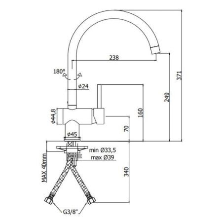 Смеситель для кухни Paffoni Light LIG280BO на мойку белый