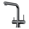 Смеситель для кухни Omoikiri Takamatsu-S 4994564 на мойку вороненая сталь