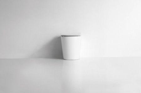 Унитаз приставной CeramaLux 3178 белый с сиденьем микролифт безободковый каскадный смыв