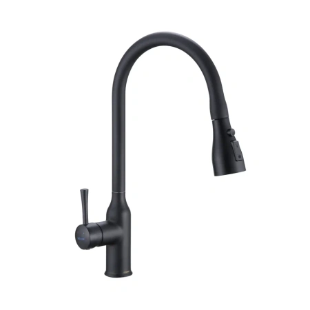 Смеситель для кухни Shevanik S163H на мойку черный