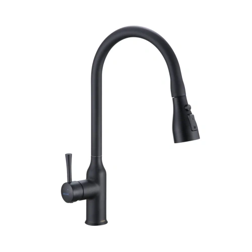 Смеситель для кухни Shevanik S163H на мойку черный - фото 2