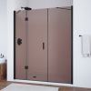 Душевая дверь Vegas-Glass AFP-F TUR+NOVO AFP-F NOVO 130 02М 05 L 130х190 стекло тонированное профиль черный