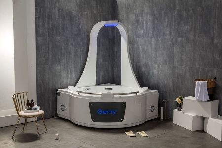 Ванна акриловая гидромассажная Gemy G9070 K 170х170 угловая четверть круга с каркасом