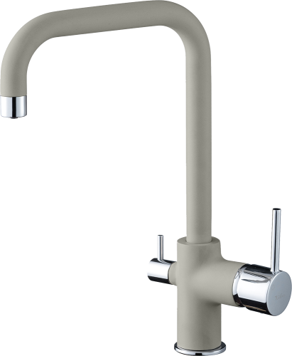 Смеситель для кухни Rivelato 9025203 topazio cromo на мойку хром/бежевый - фото 2