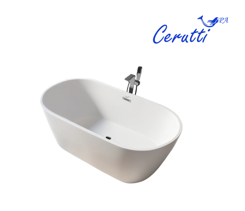 Ванна акриловая Cerutti SPA CT10520 170х75 отдельностоящая овальная - фото 3