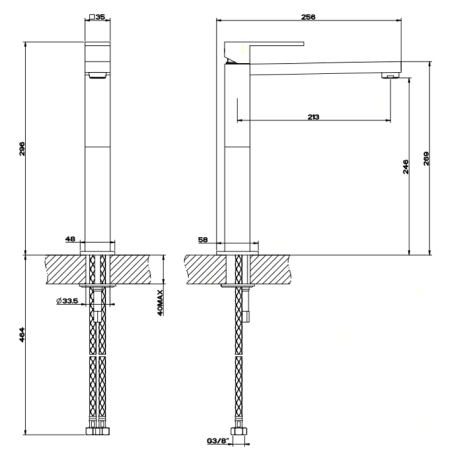 Смеситель Gessi Rettangolo 11924#031 на раковину хром