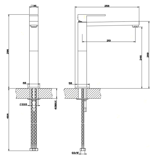 Смеситель Gessi Rettangolo 11924#031 на раковину хром - фото 2