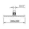 Верхний душ Clever SLIM INOX AIR 99600 20х20 хром