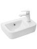 Раковина из сантехнического фаянса WeltWasser WW SK 10000004591 40х20 подвесная цвет белый 1 отверстие под смеситель