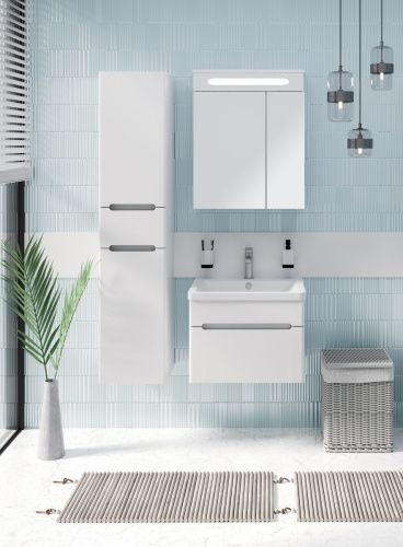 Шкаф-пенал RUNO Парма УТ000002867 35х35х160 напольный цвет белый - фото 5