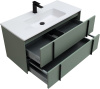 Тумба под раковину Allen Brau Reality 1.32007.CGM 100х46х50 подвесная цвет зеленый/серый