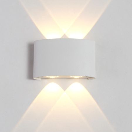 Уличный настенный светодиодный светильник Crystal Lux CLT 023 CLT 023W2 WH