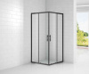 Душевой уголок Cezares ECO ECO-O-A-2-90-C-NERO 90х90 стекло прозрачное профиль черный без поддона