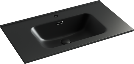 Раковина из сантехнического фарфора Ceramica Nova ELEMENT CN7005MB 80х50 накладная цвет черный