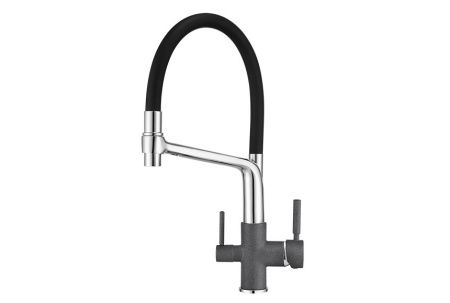 Смеситель для кухни Granula 0083, ГРАФИТ на мойку графит