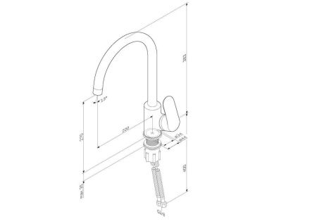 Смеситель для кухни Am.Pm Like F8007122 на мойку черный