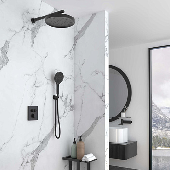 Душевая система Vincea Inspire VSFW-3I21MT2MB встраиваемая в стену с термостатом