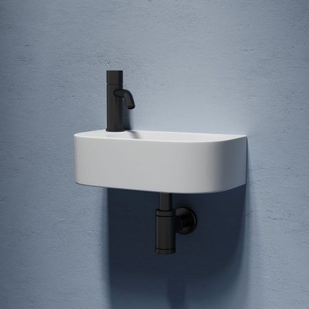 Раковина из сантехнического фарфора Ceramica Nova ELEMENT CN6066R 40х20 подвесная цвет белый 1 отверстие под смеситель