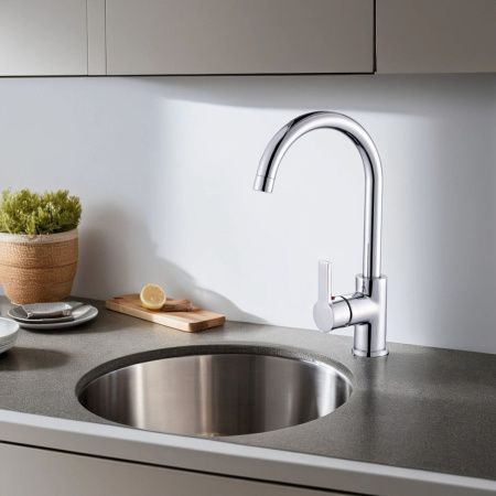 Смеситель для кухни Voda FN519 на мойку хром