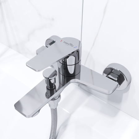 Смеситель для ванны Tokito TOYAMA TOK-TOY-1014 настенный хром