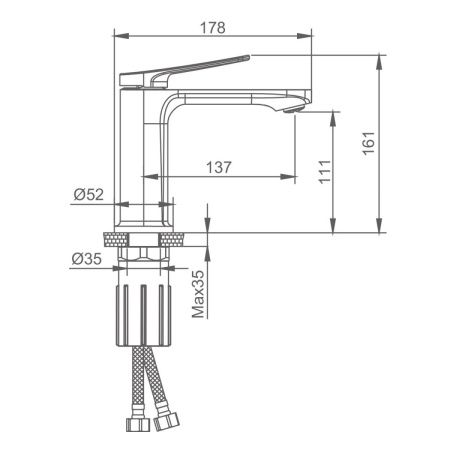 Смеситель Splenka S40 S40.10.06 на раковину черный