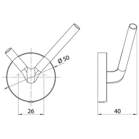 Крючок Emco Round 4375 001 01