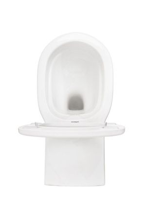 Унитаз для инвалидов подвесной Dstrana AID 4623-А белый с сиденьем безободковый каскадный смыв