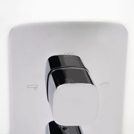 Смеситель для ванны и душа Wasserkraft Naab 8600 8644 Thermo встраиваемый в стену хром с термостатом