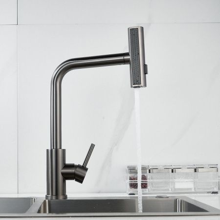 Смеситель для кухни Raffine F203T на мойку оружейная сталь