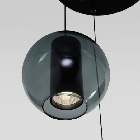 Светильник подвесной Eurosvet Cobble (Цоббле) 50258/3 LED дымчатый/бирюзовый
