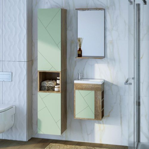 Зеркало с подсветкой Бриклаер 4627125417030 40х70 цвет дуб - фото 5