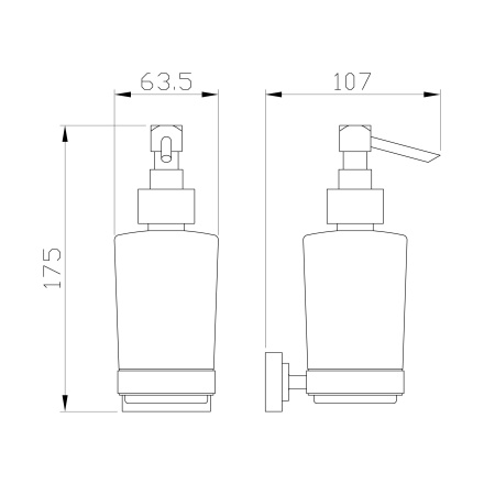 Дозатор для мыла Wonzon & Woghand Flat WW-9733