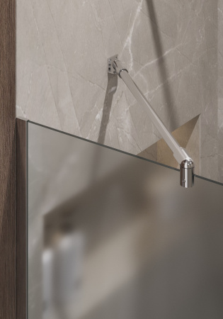 Душевая перегородка Timo T12 119х195 стекло матовое профиль хром