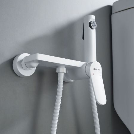 Гигиенический душ со смесителем Shevanik S43C S4305C-1 белый