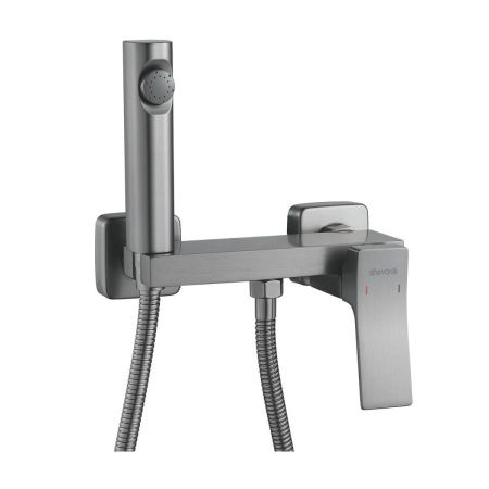 Гигиенический душ со смесителем Shevanik S4005T-1 оружейная сталь