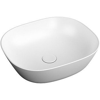 Раковина из сантехнического фарфора Vitra Plural 7810B401-0016 45х38 накладная цвет белый матовый без отверстий под смеситель