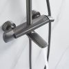 Душевая стойка Rose R3936T настенная цвет оружейная сталь